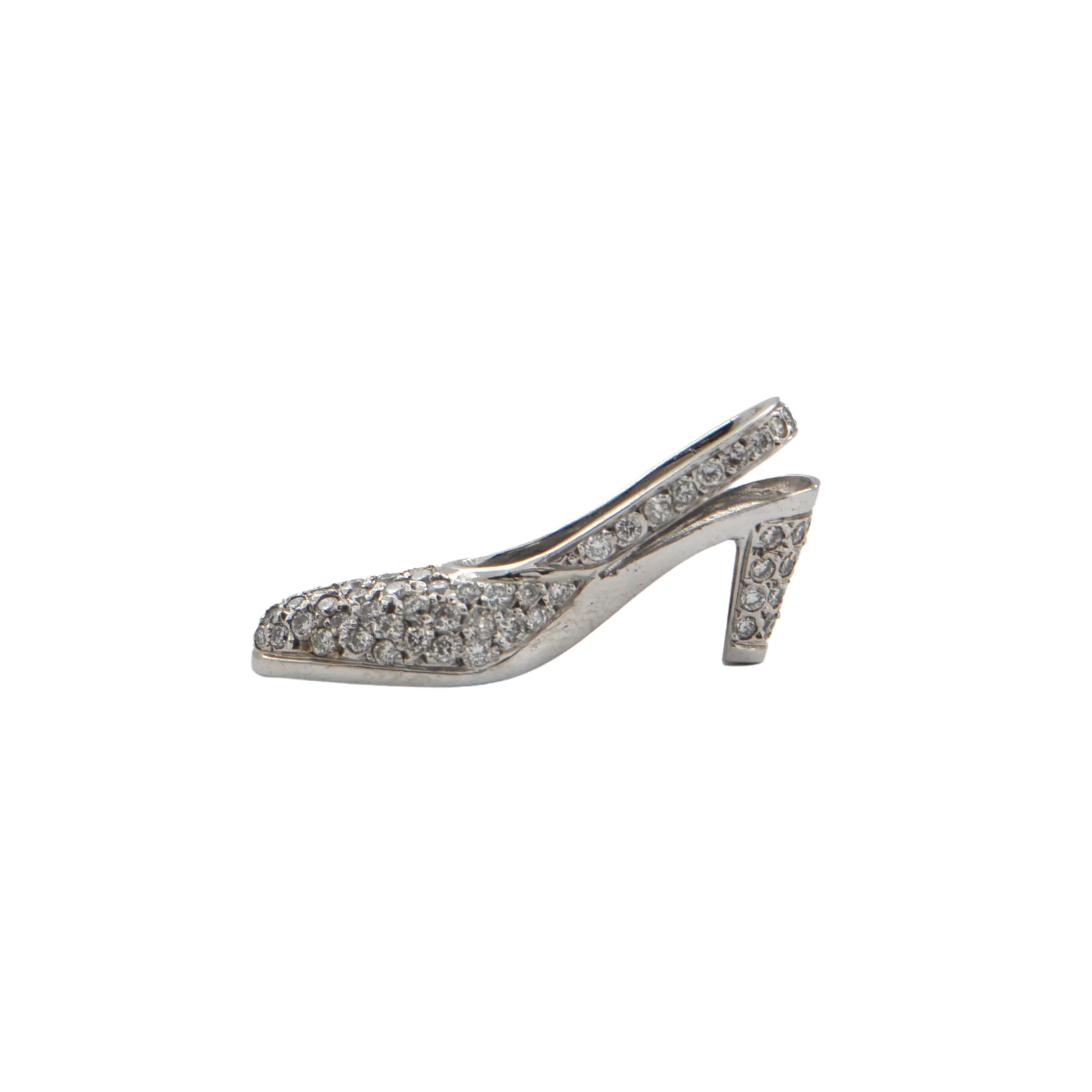 Diamond 18K White Gold Shoe Charm (C. 2000)