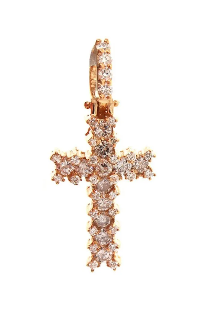 Diamond Cross Pendent 1.90ct 14K Gold