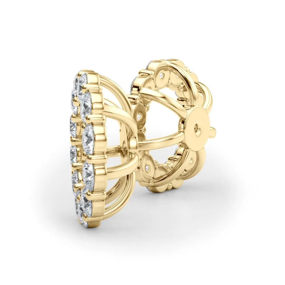 Diamond Earstud Jacket for 0.50ct Ear Stud (1.00ct Total)