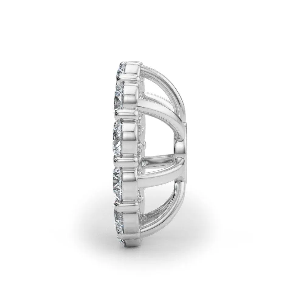 Diamond Earstud Jacket for 0.50ct Ear Stud (1.00ct Total)