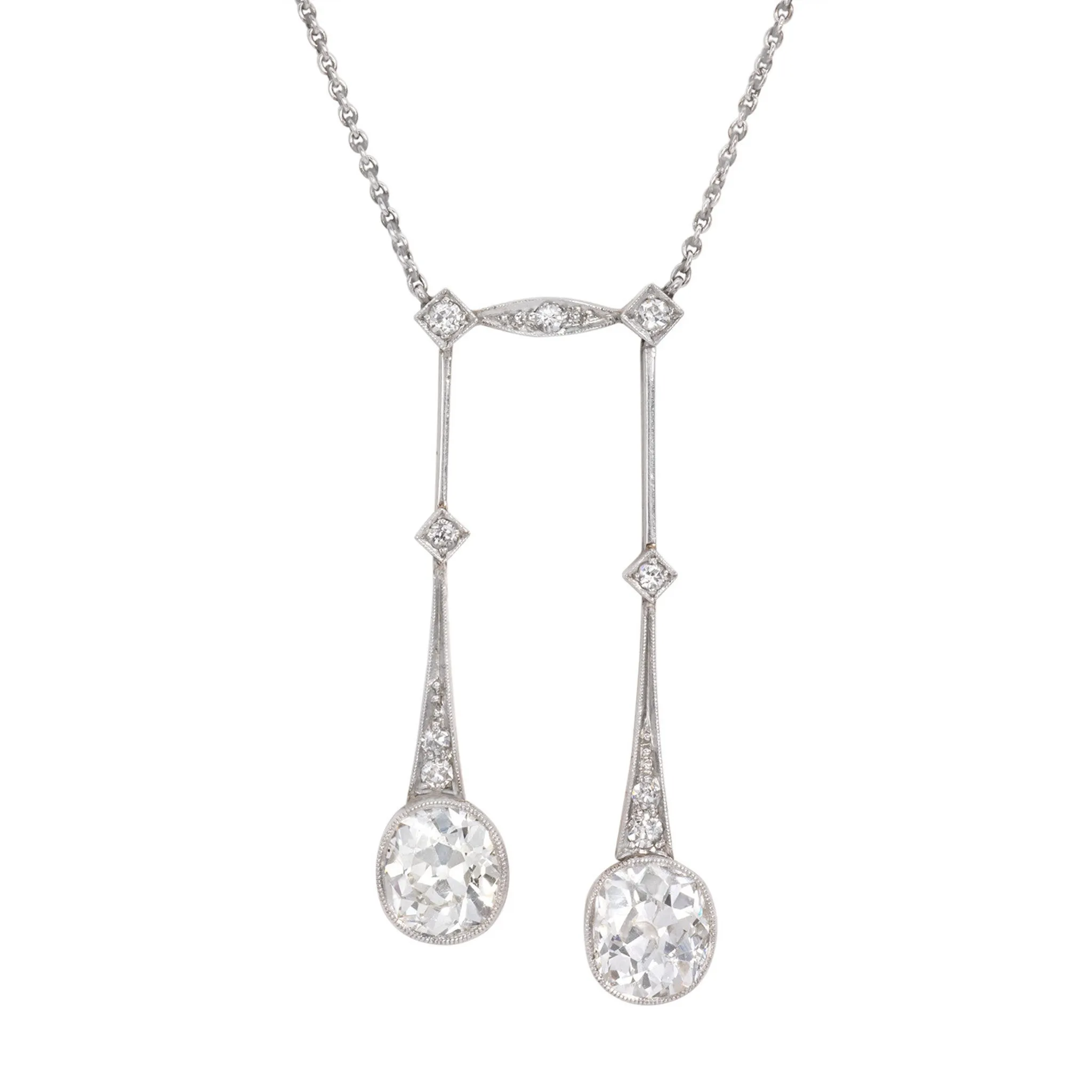 Edwardian Platinum Diamond Necklace
