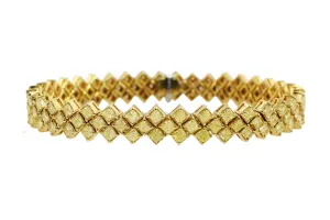 Fancy Yellow Princess Cut Diamond Bracelet