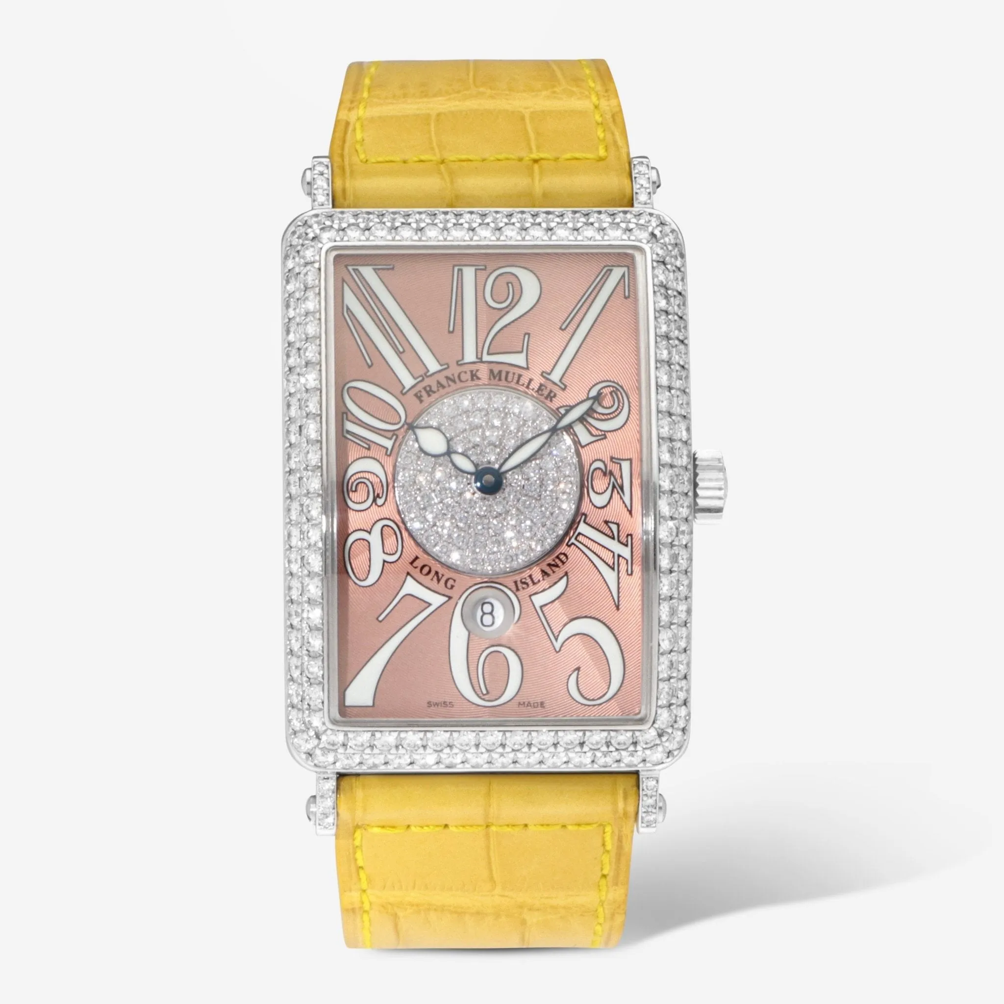 Franck Muller Long Island 18K White Gold Diamond Automatic Ladies Watch 1150SCDTD1P