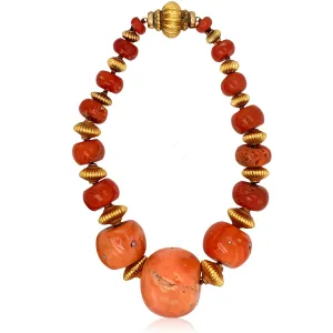 Fulco di Verdura 1970s 18KT Yellow Gold Coral Necklace