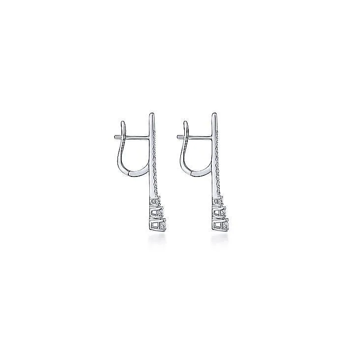Gabriel & Co-18k White Gold Diamond Spike Drop *