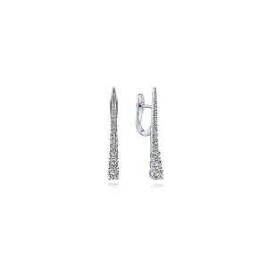 Gabriel & Co-18k White Gold Diamond Spike Drop *