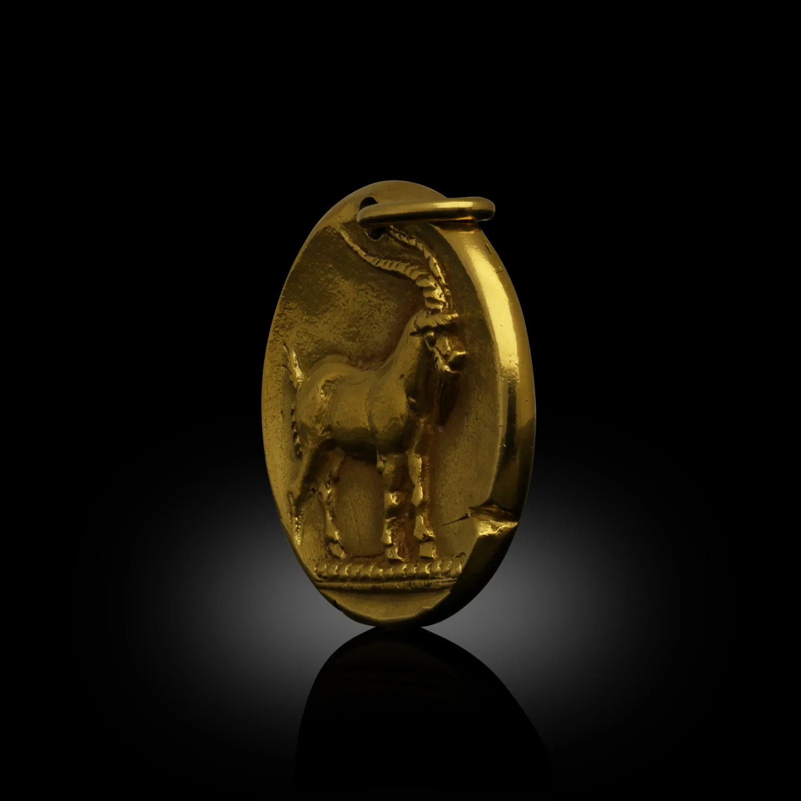 Georges Lenfant for Van Cleef & Arpels 1960s 18KT Yellow Gold Capricorn Pendant