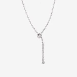 Gucci Chiodo White Gold Diamond Lariat Necklace YBB373749001
