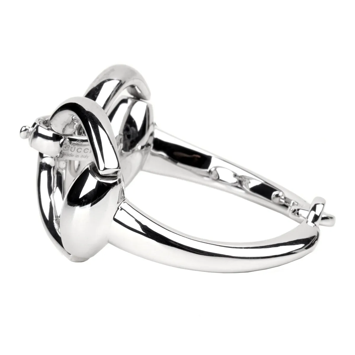 Gucci Horsebit Silver Bangle Bracelet