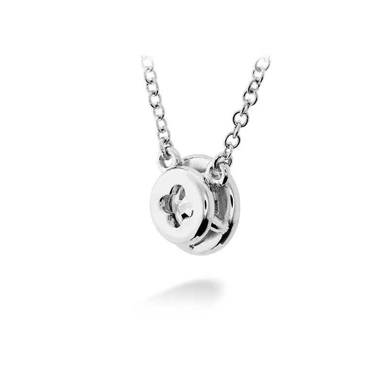 HEARTS ON FIRE 'CLASSIC' 18CT WHITE GOLD 0.25CT BEZEL SOLITAIRE DIAMOND PENDANT