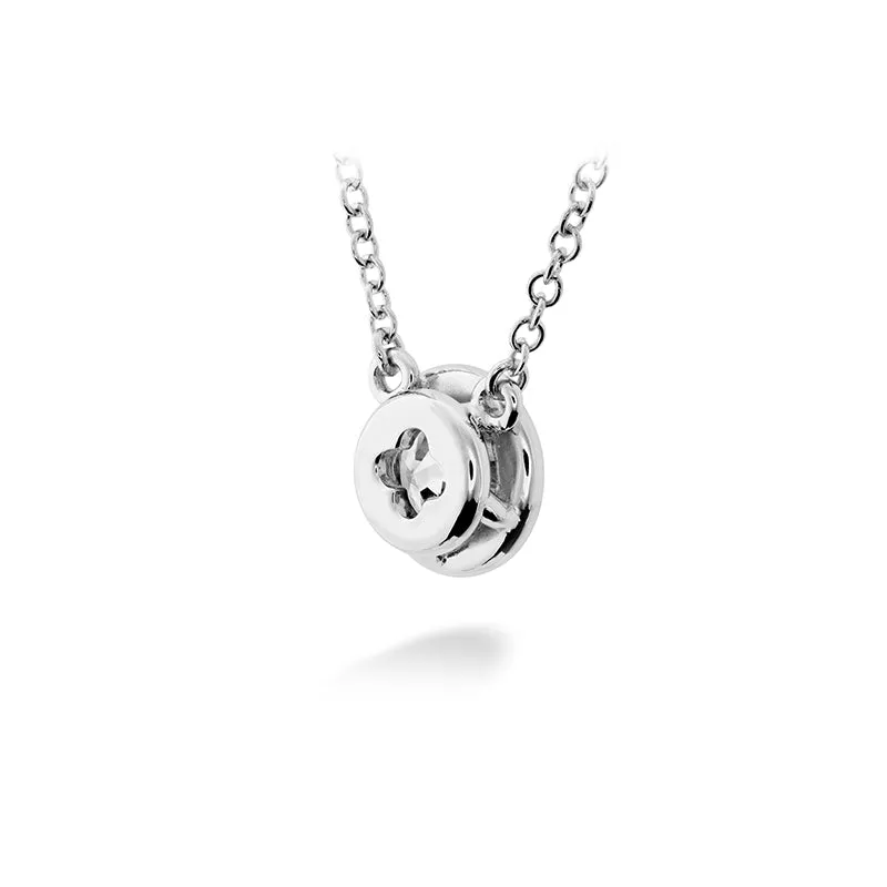 HEARTS ON FIRE 'CLASSIC' 18CT WHITE GOLD 0.36CT BEZEL SOLITAIRE DIAMOND PENDANT