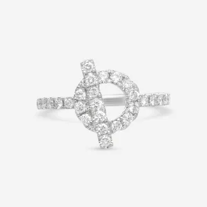 Ina Mar 18K White Gold Diamond 0.55ct.twd Ring Sz. 6.25 ALR-19020
