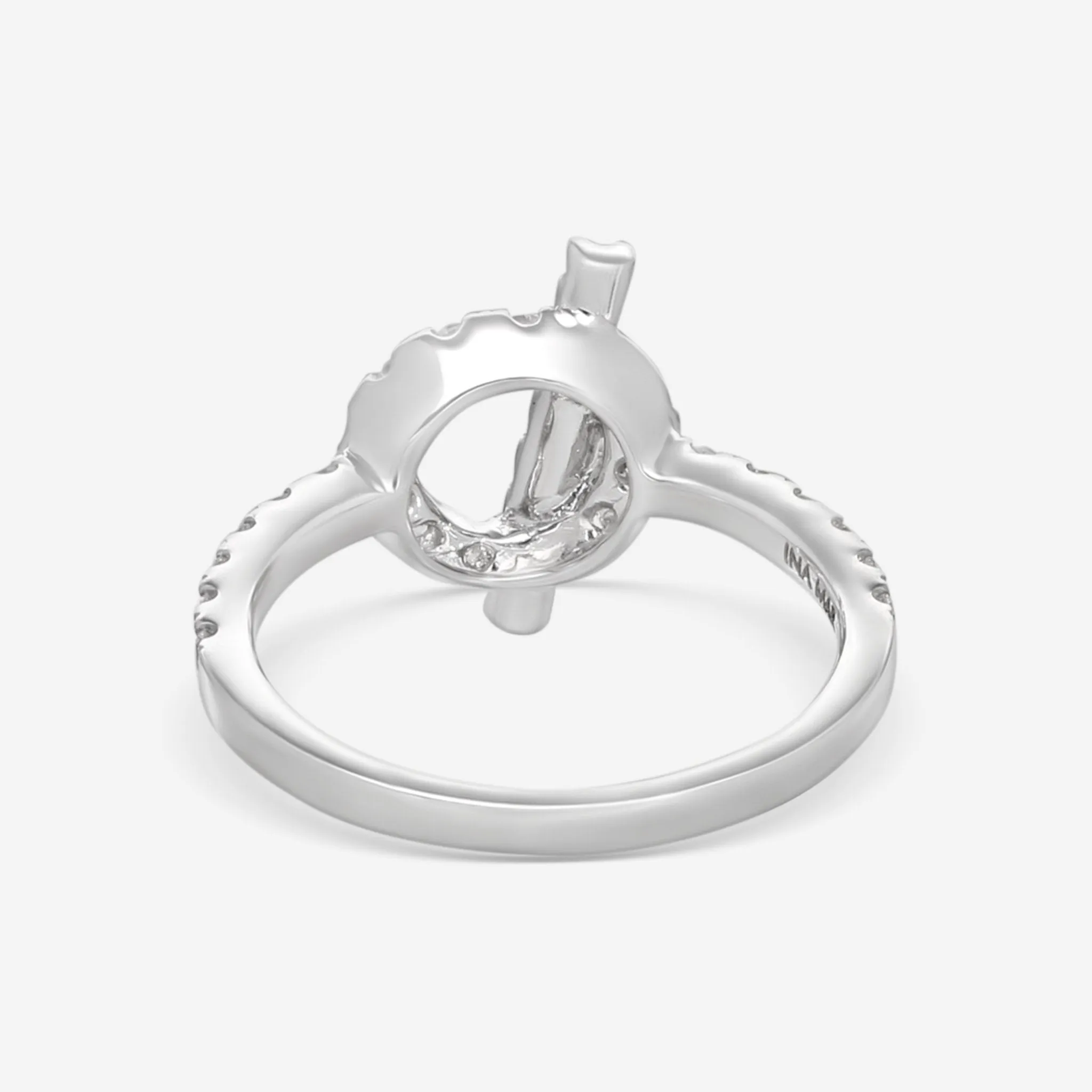 Ina Mar 18K White Gold Diamond 0.55ct.twd Ring Sz. 6.25 ALR-19020