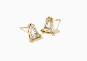 Kendra Scott-Blair Gold Stud Earrings in White Crystal 9608802873