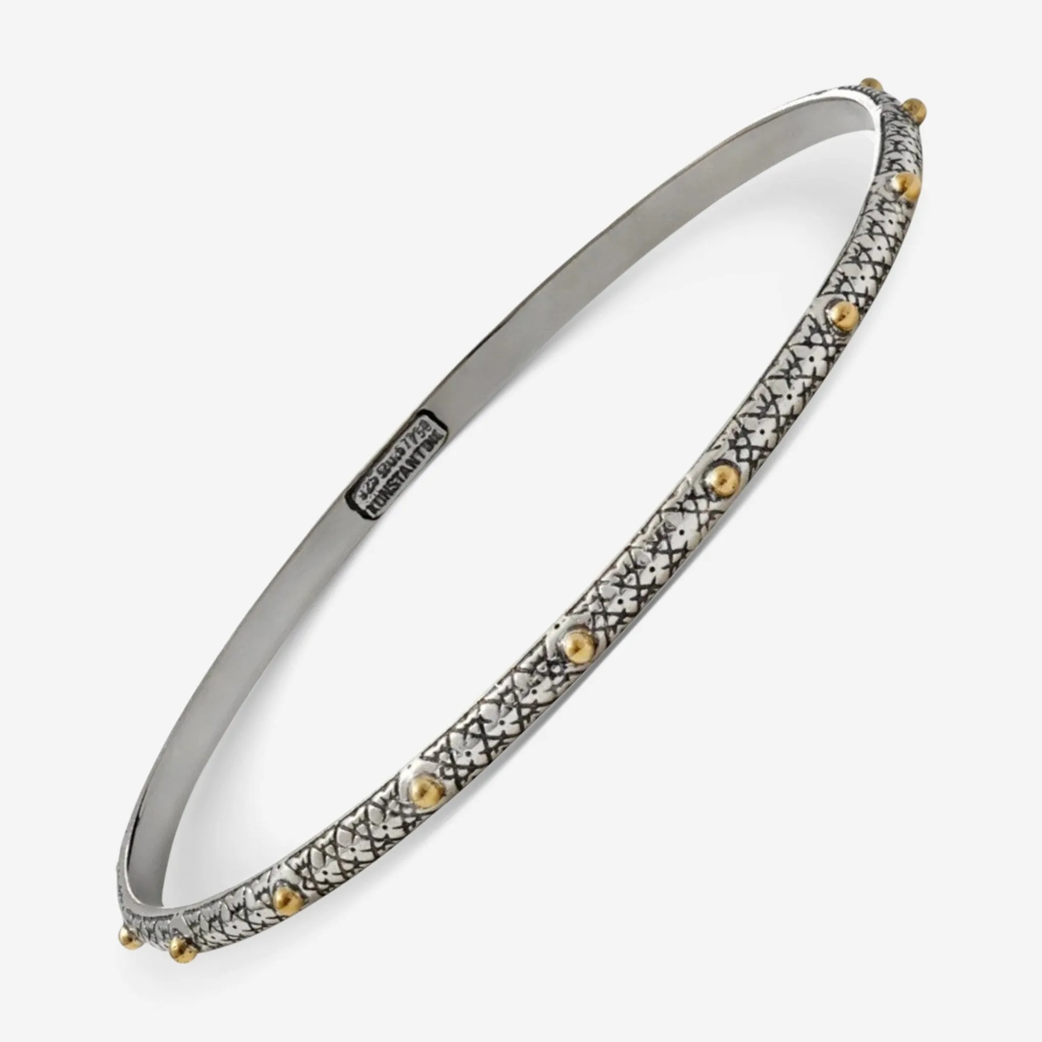 Konstantino Classics Sterling Silver & 18k Yellow Gold Bangle Bracelet BKJ184-130