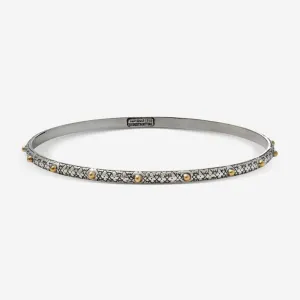 Konstantino Classics Sterling Silver & 18k Yellow Gold Bangle Bracelet BKJ184-130