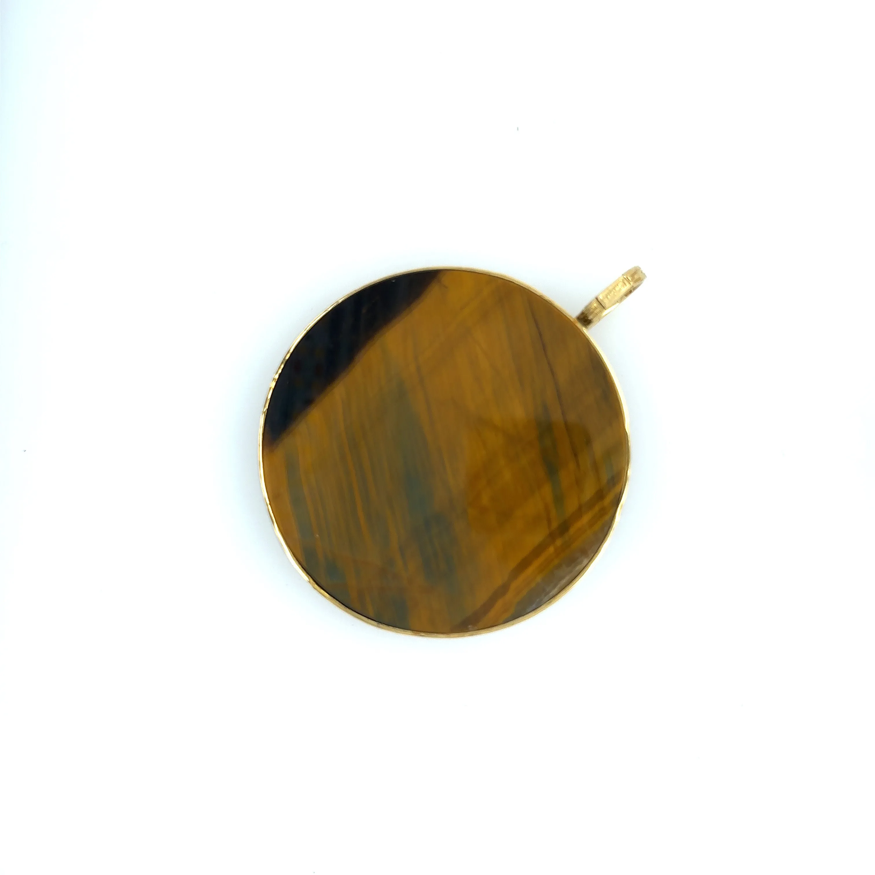 Kutchinsky 1970s 18KT Yellow Gold Tiger's Eye Pendant
