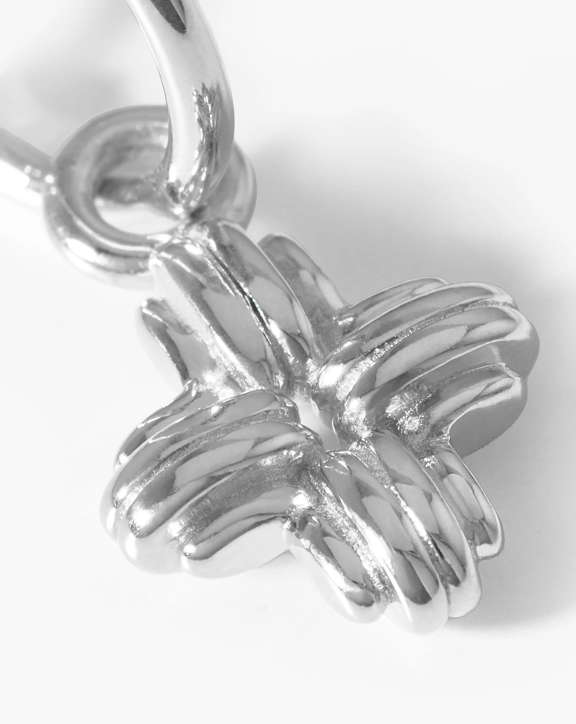 Lucy Williams Cross Charm Hoop Earrings
