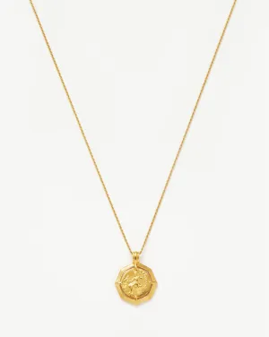 Lucy Williams Engravable Octagon Medallion Coin Necklace | 18k Gold Plated