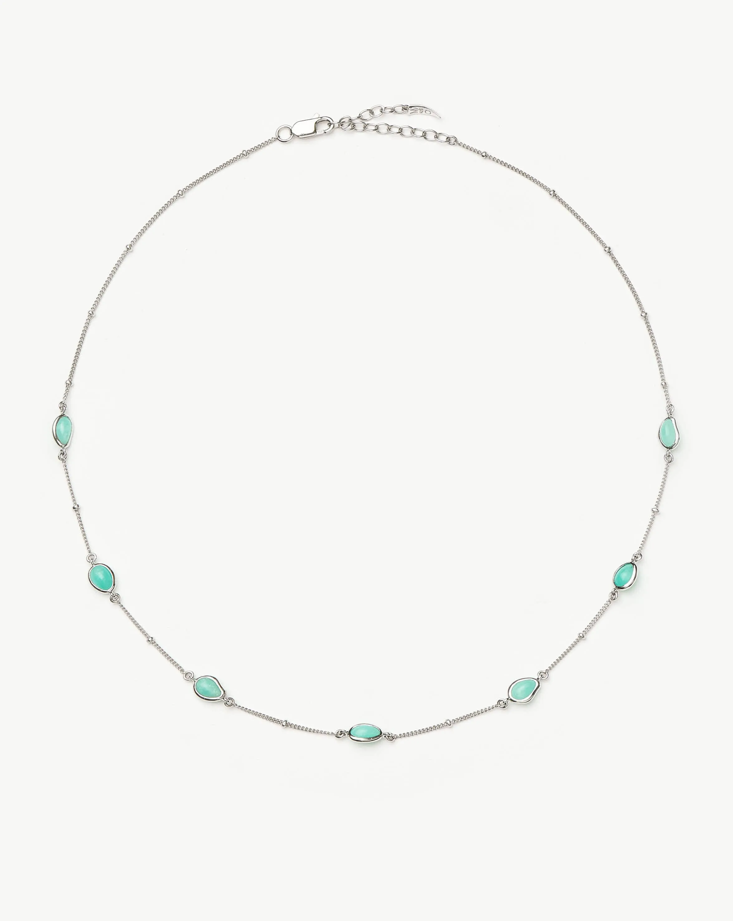 Magma Gemstone Charm Choker | Sterling Silver/Amazonite
