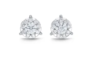 MEMOIRE-BOUQUET 3-PRONG STUDS 1.31-1.37CTW (.40 CENTERS)Bouquet 3-Prong Studs 1.33ctw approx. (.40 centers) FEBQ12600008W72000