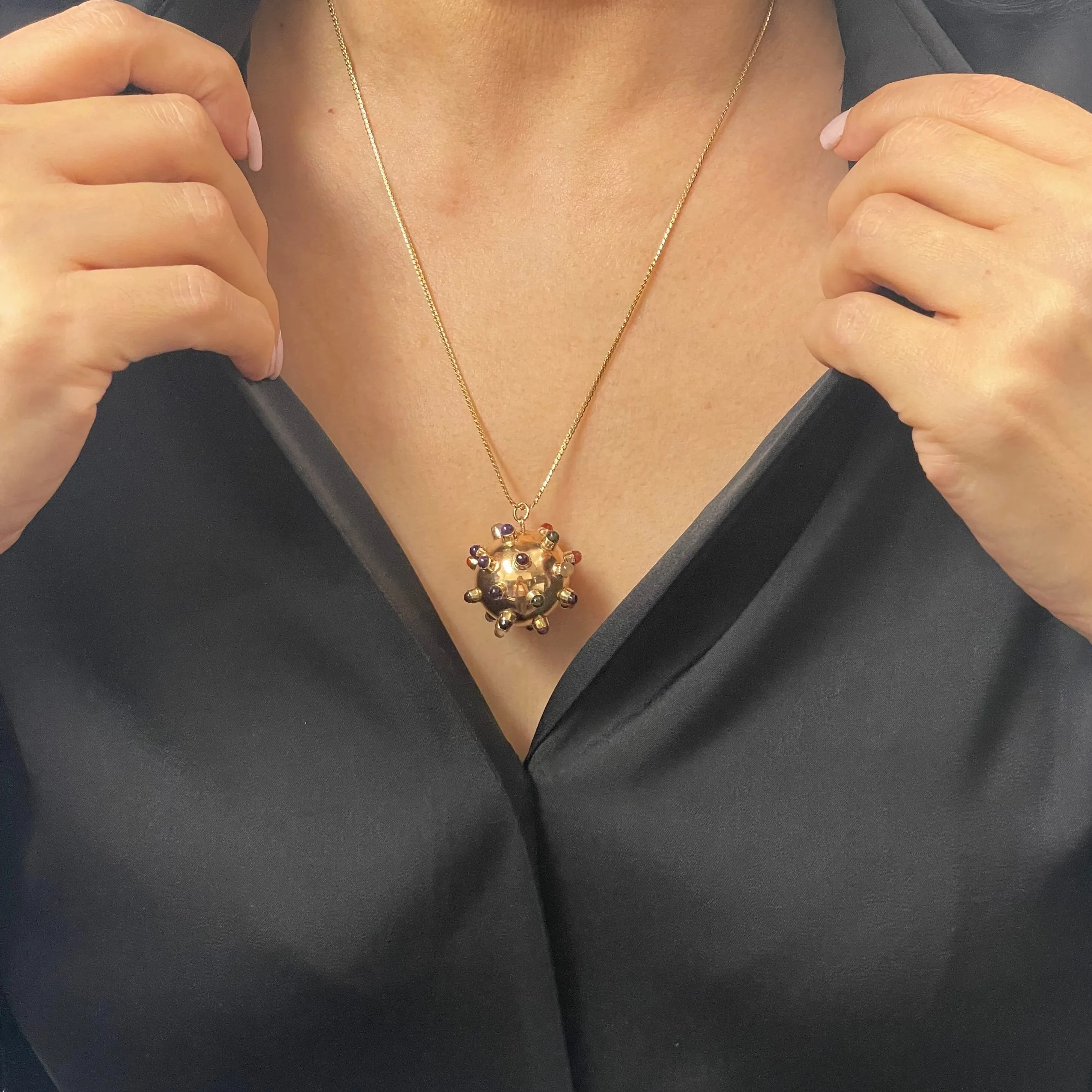 MID-CENTURY 14K ROSE GOLD SPUTNIK CHARM