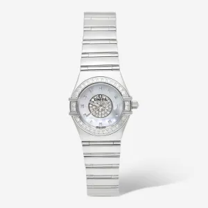 Omega Constellation Specialities 18K White Gold Diamond Quartz Ladies Watch 1960.11.51