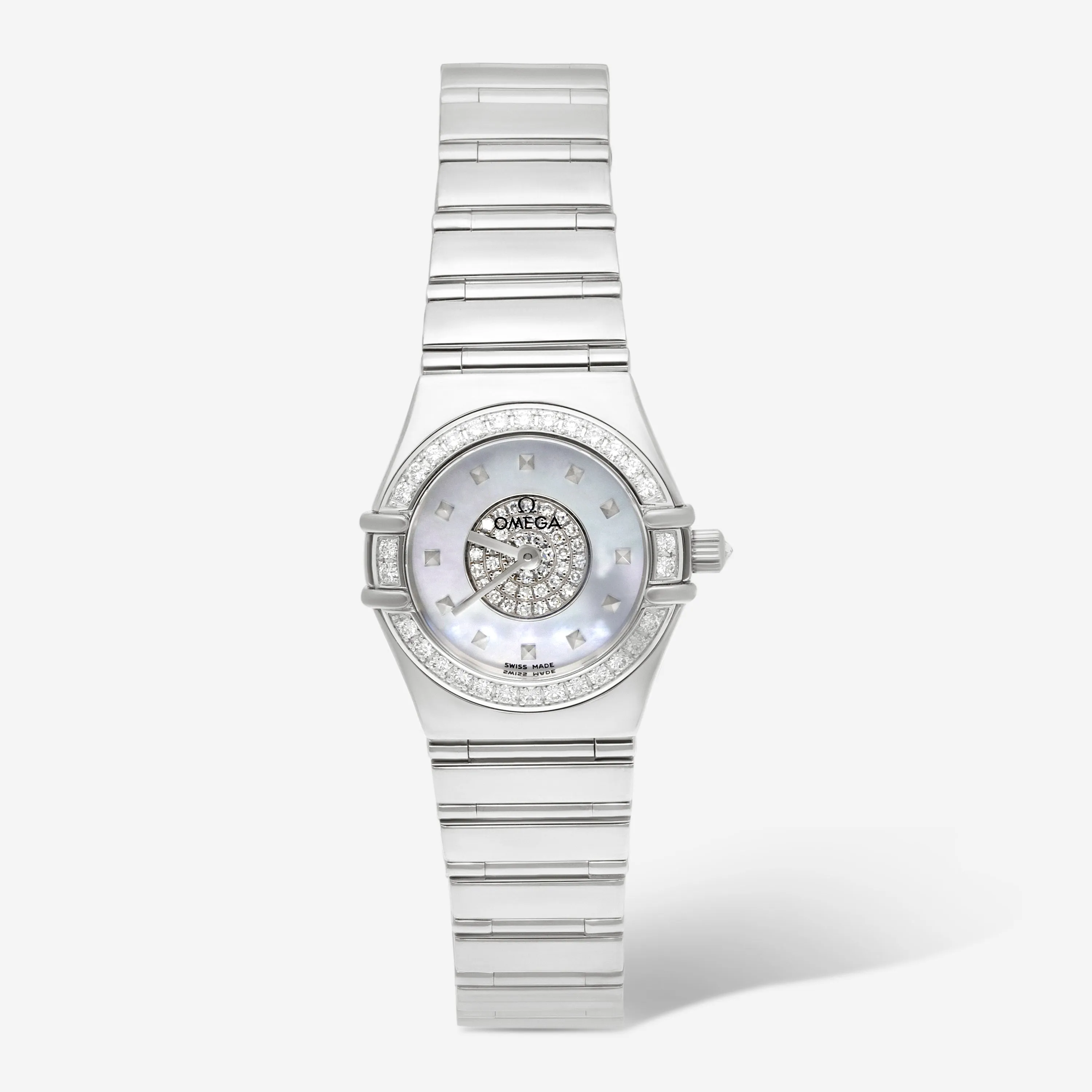 Omega Constellation Specialities 18K White Gold Diamond Quartz Ladies Watch 1960.11.51