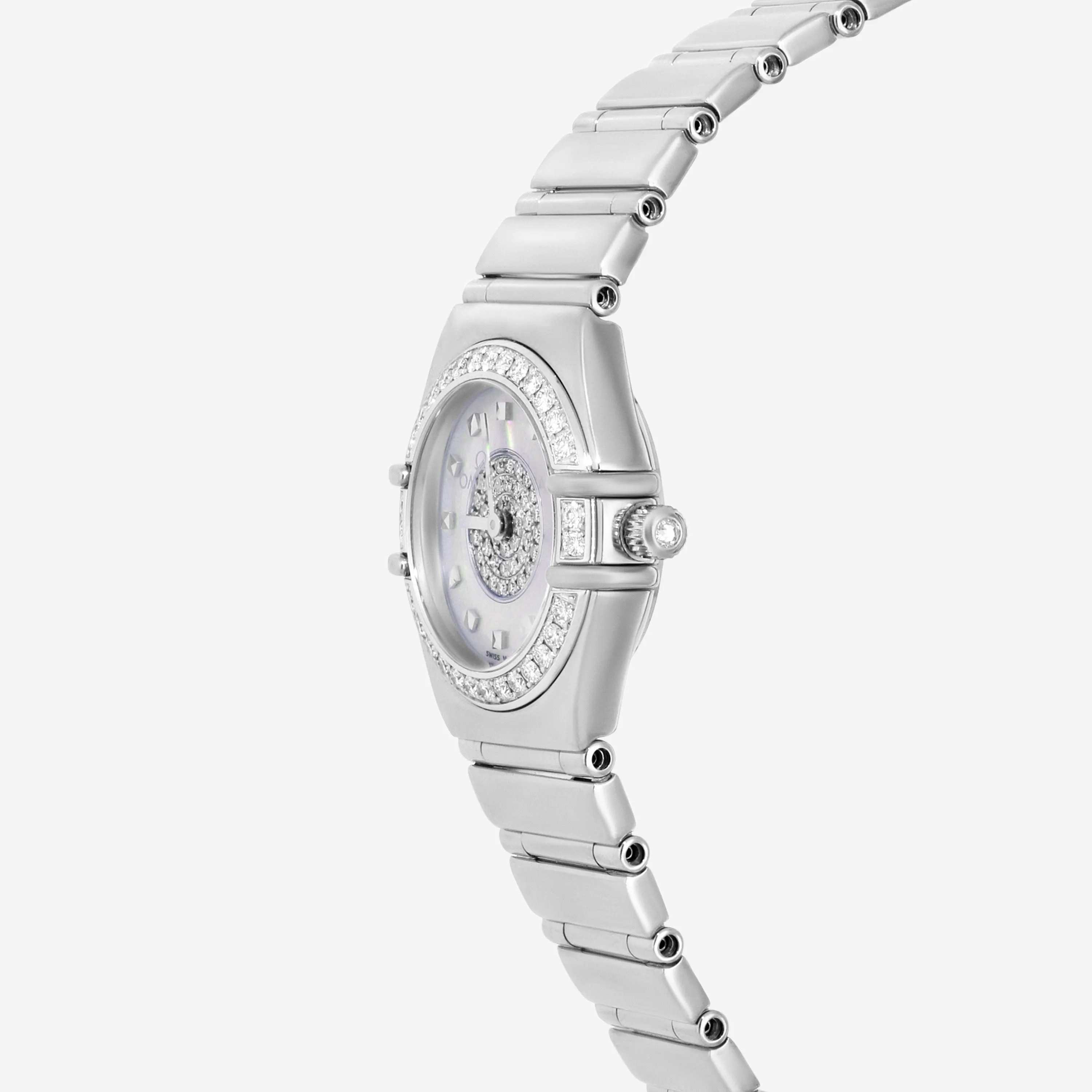 Omega Constellation Specialities 18K White Gold Diamond Quartz Ladies Watch 1960.11.51