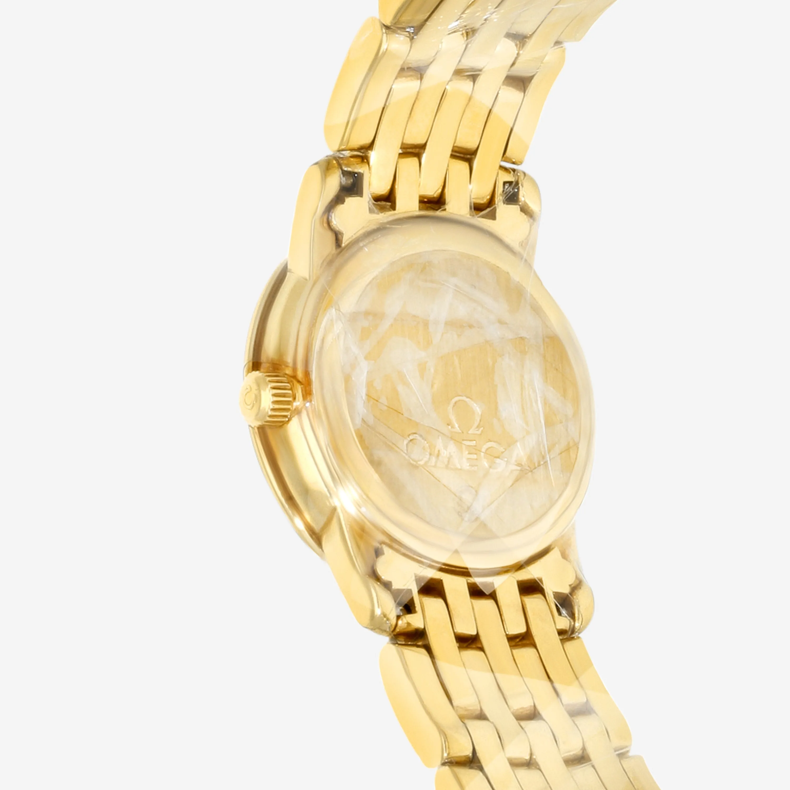 Omega De Ville Prestige 18K Yellow Gold Mother Of Pearl Diamond Quartz Ladies Watch 4175.71.00