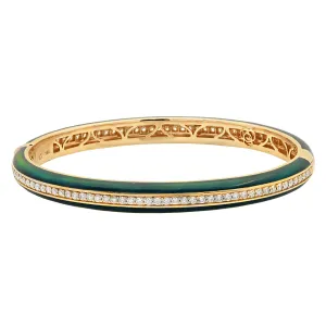 Post-1980s 18KT Yellow Gold Diamond & Ceramic Bracelet