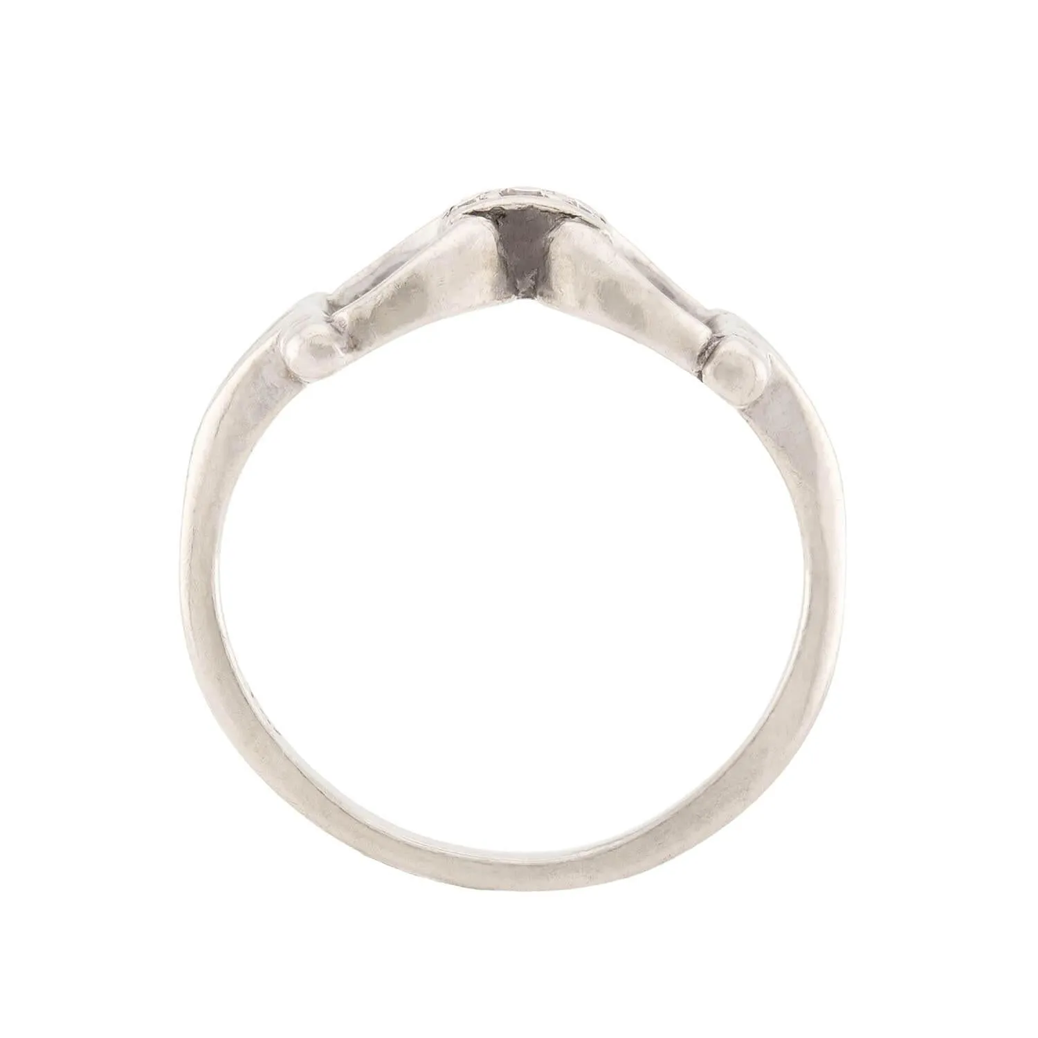 Retro 14k Diamond Horse Bit Ring