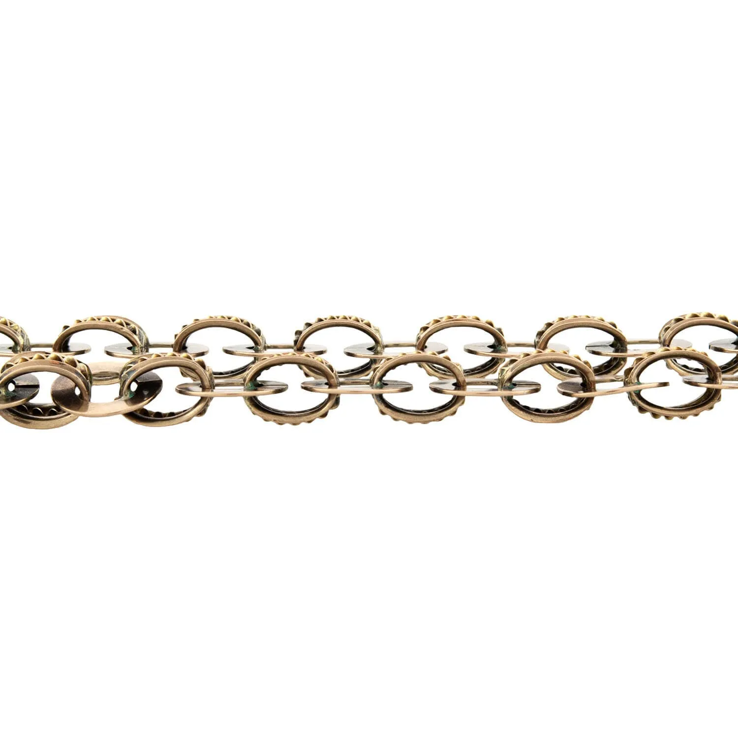 Victorian 14K Gold Book Chain Collar Necklace 20"