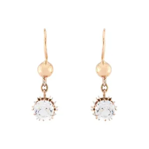 Victorian 14k Paste Dangle Earrings