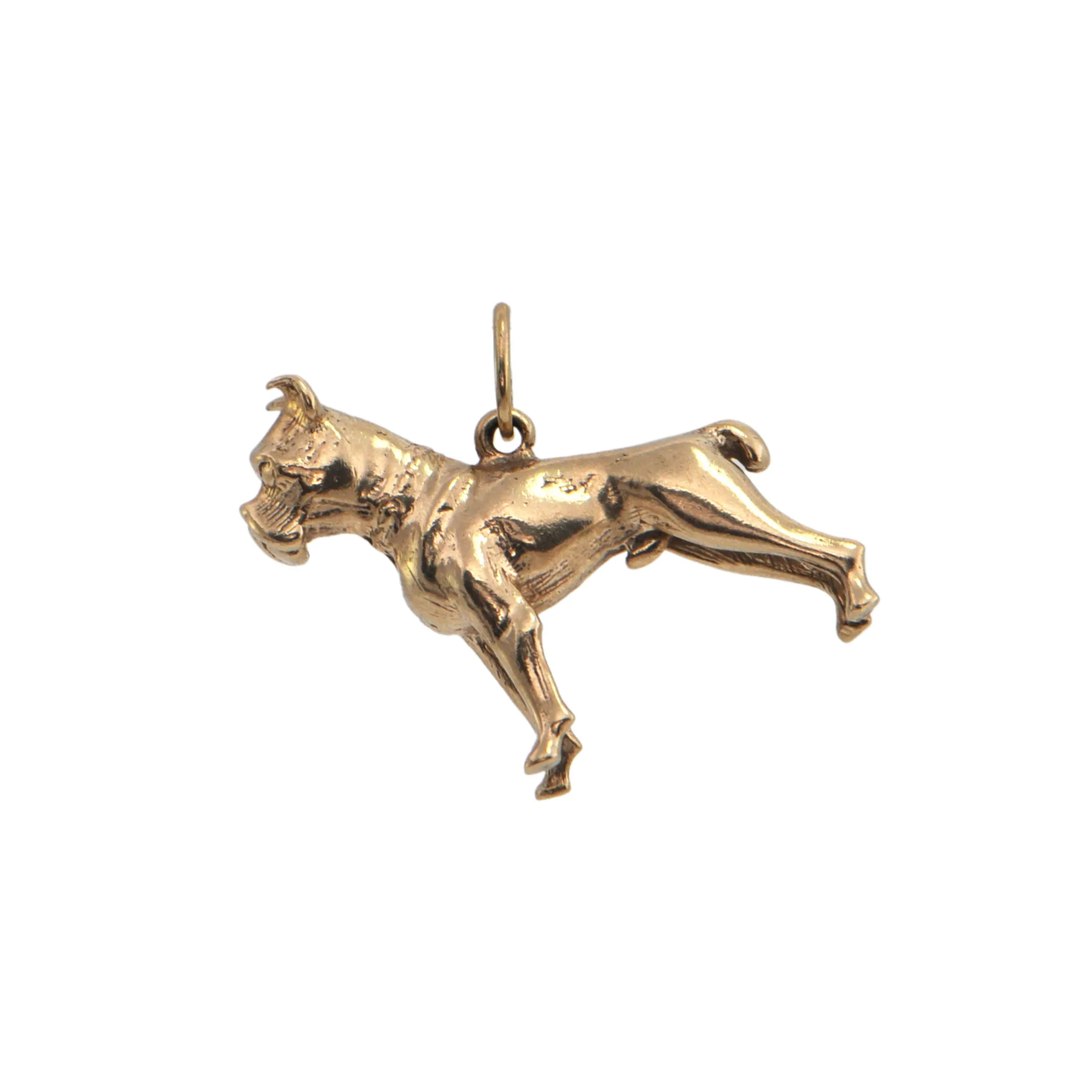 Vintage 10K Gold Boxer Charm