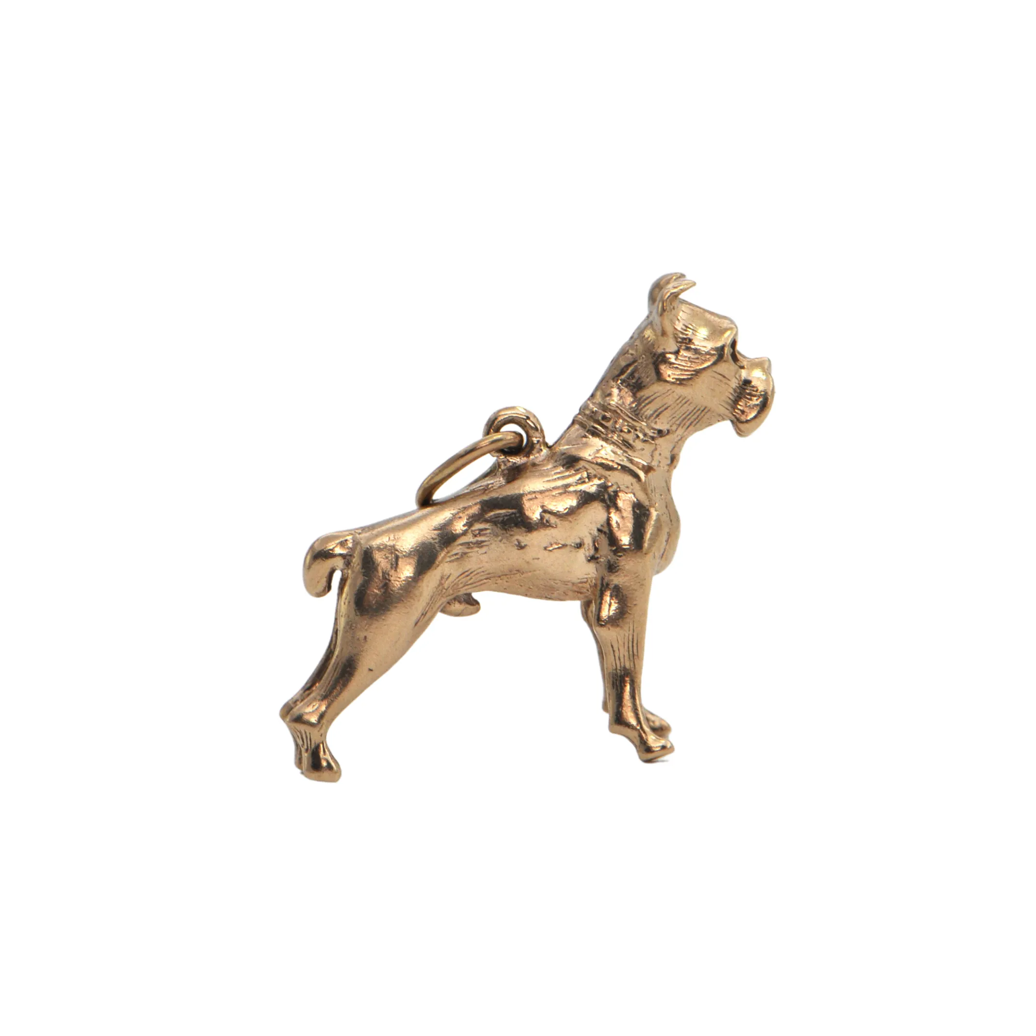 Vintage 10K Gold Boxer Charm