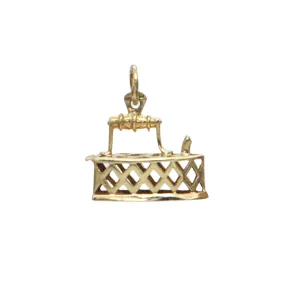 Vintage 10k Gold Iron Charm