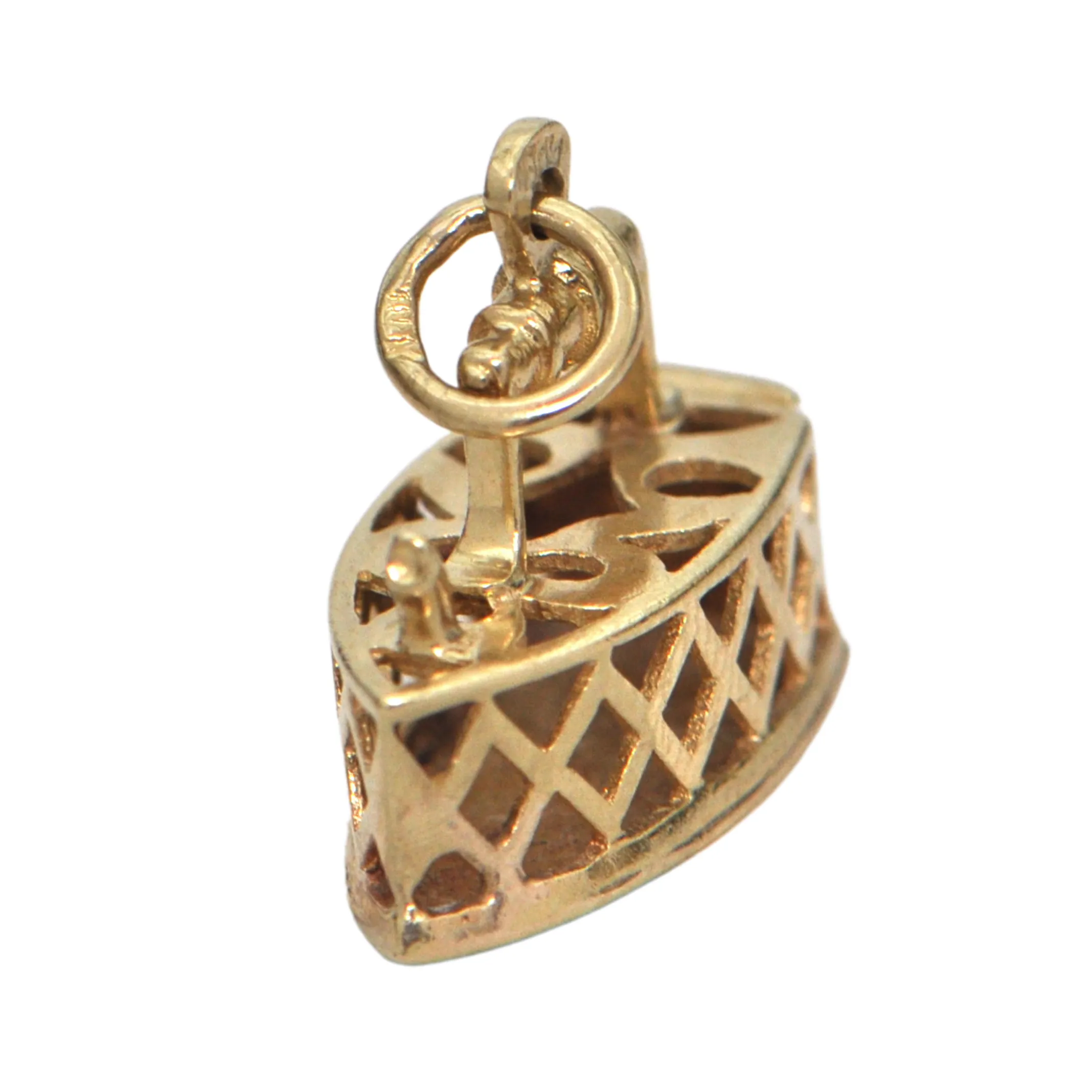 Vintage 10k Gold Iron Charm