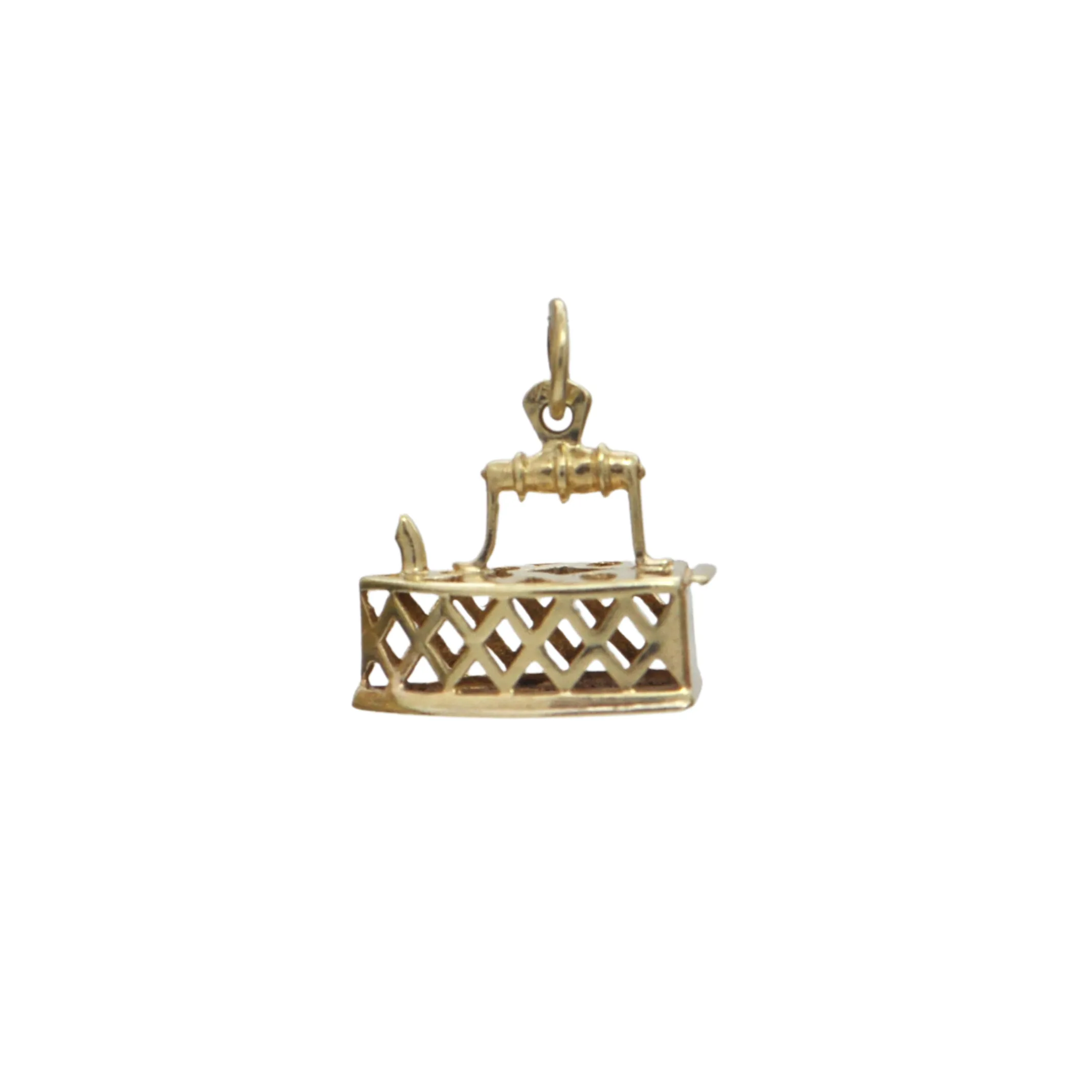 Vintage 10k Gold Iron Charm