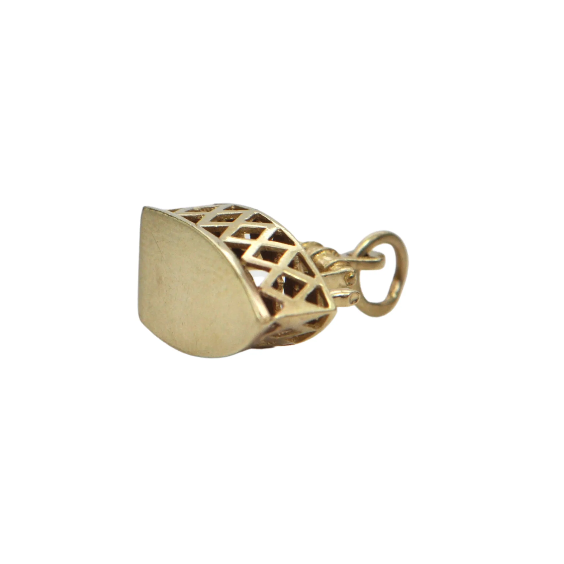 Vintage 10k Gold Iron Charm