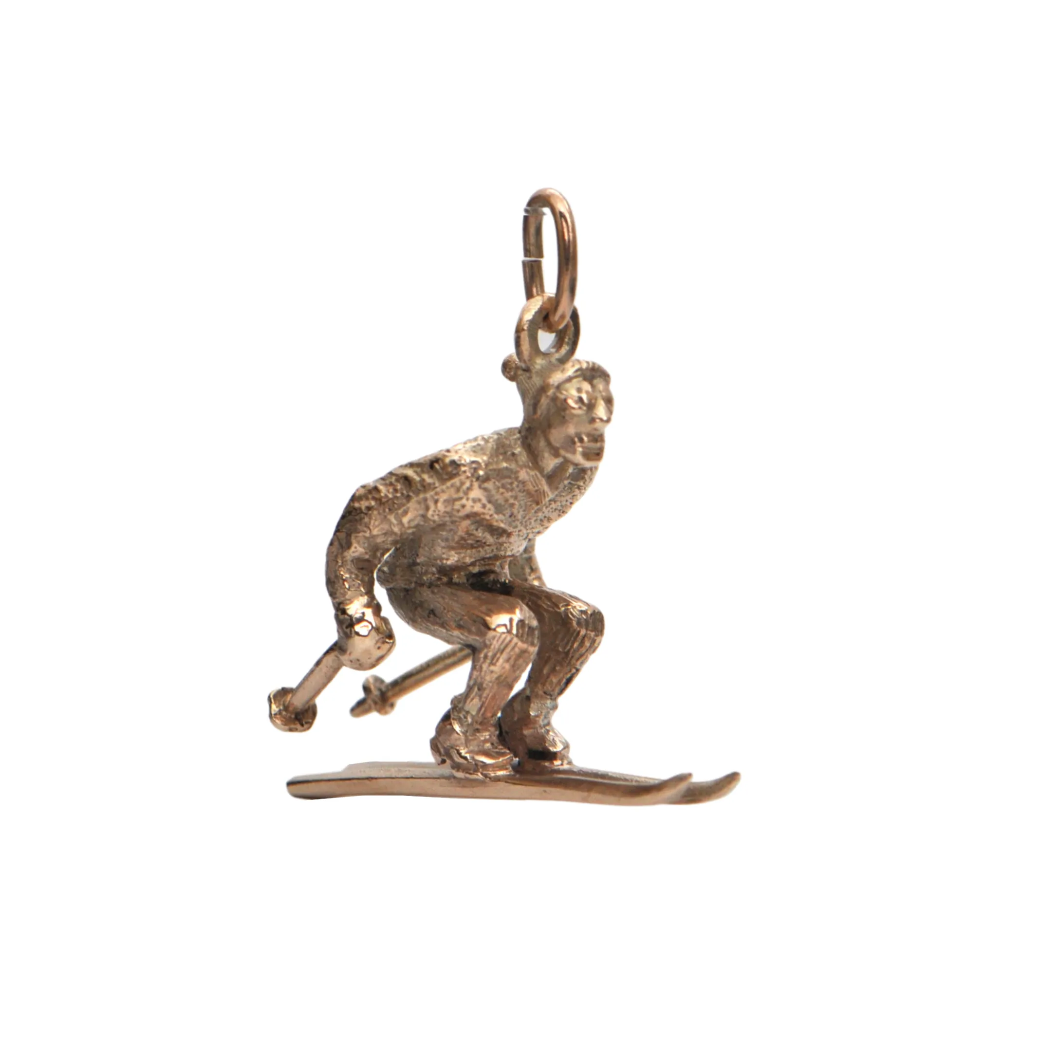 Vintage 10k Gold Skier Charm