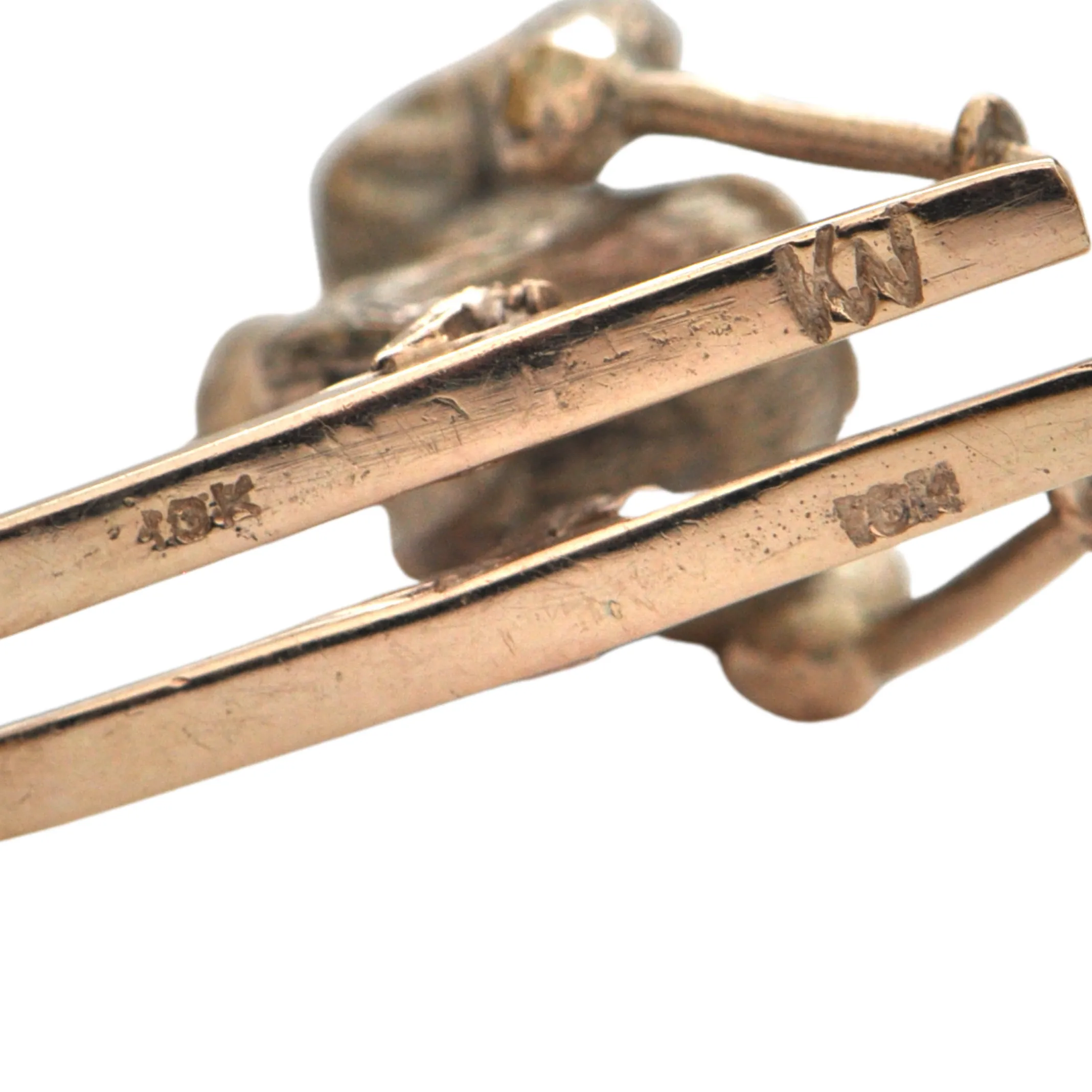 Vintage 10k Gold Skier Charm
