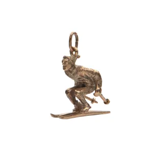 Vintage 10k Gold Skier Charm