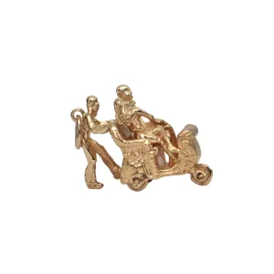 Vintage 14k Gold Atlantic City Boardwalk Push Cart Charm