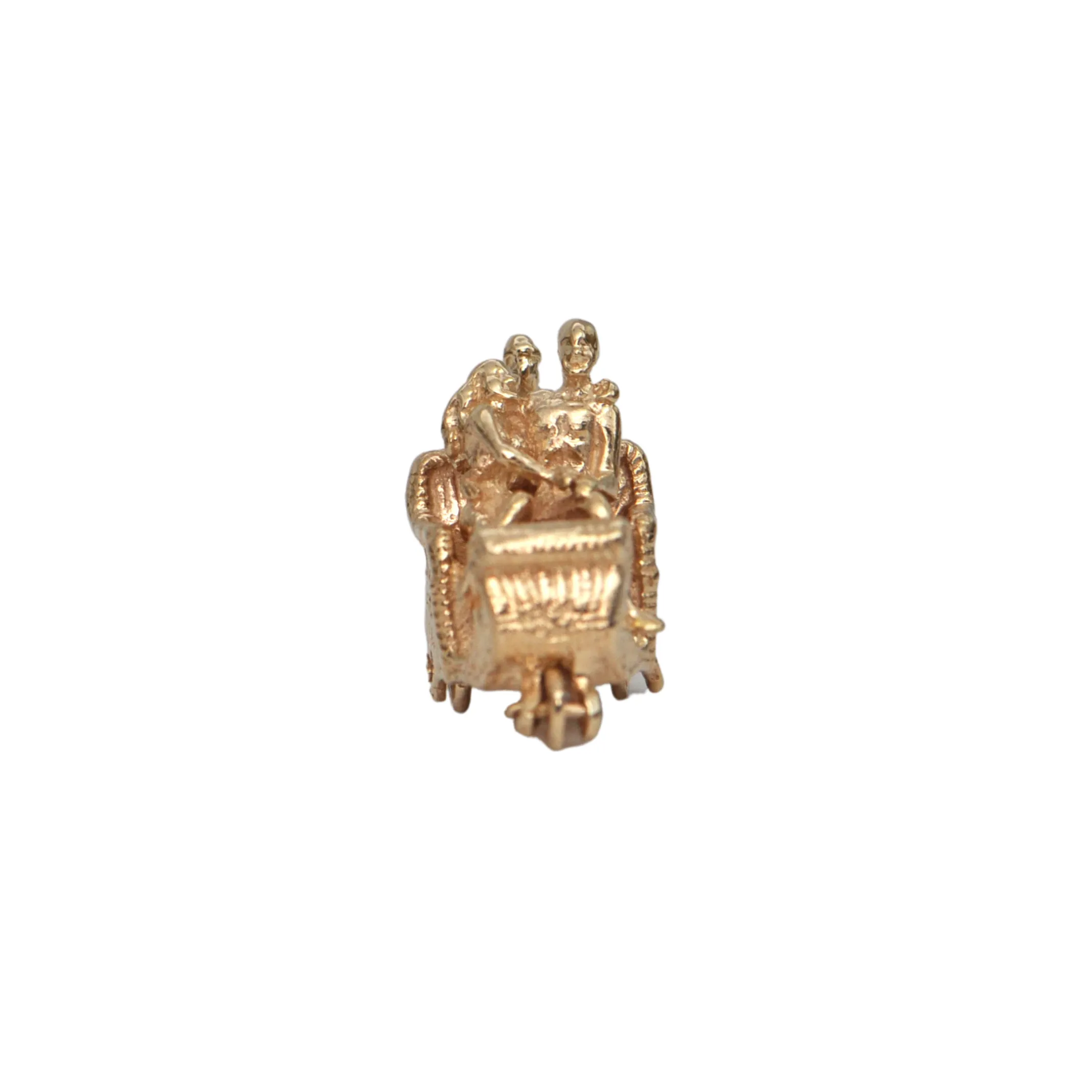 Vintage 14k Gold Atlantic City Boardwalk Push Cart Charm
