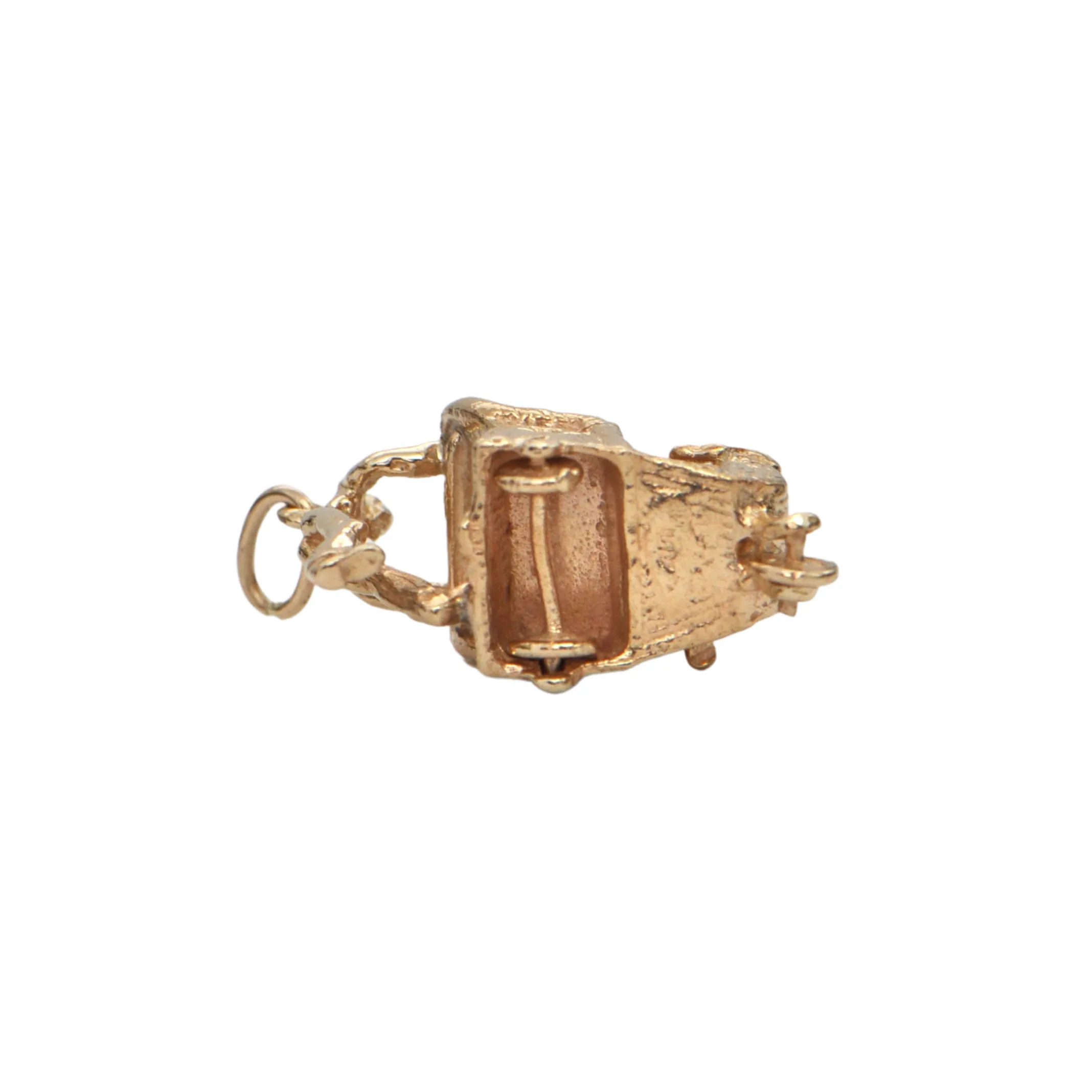 Vintage 14k Gold Atlantic City Boardwalk Push Cart Charm