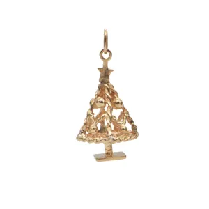 Vintage 14k Gold Christmas Tree Charm