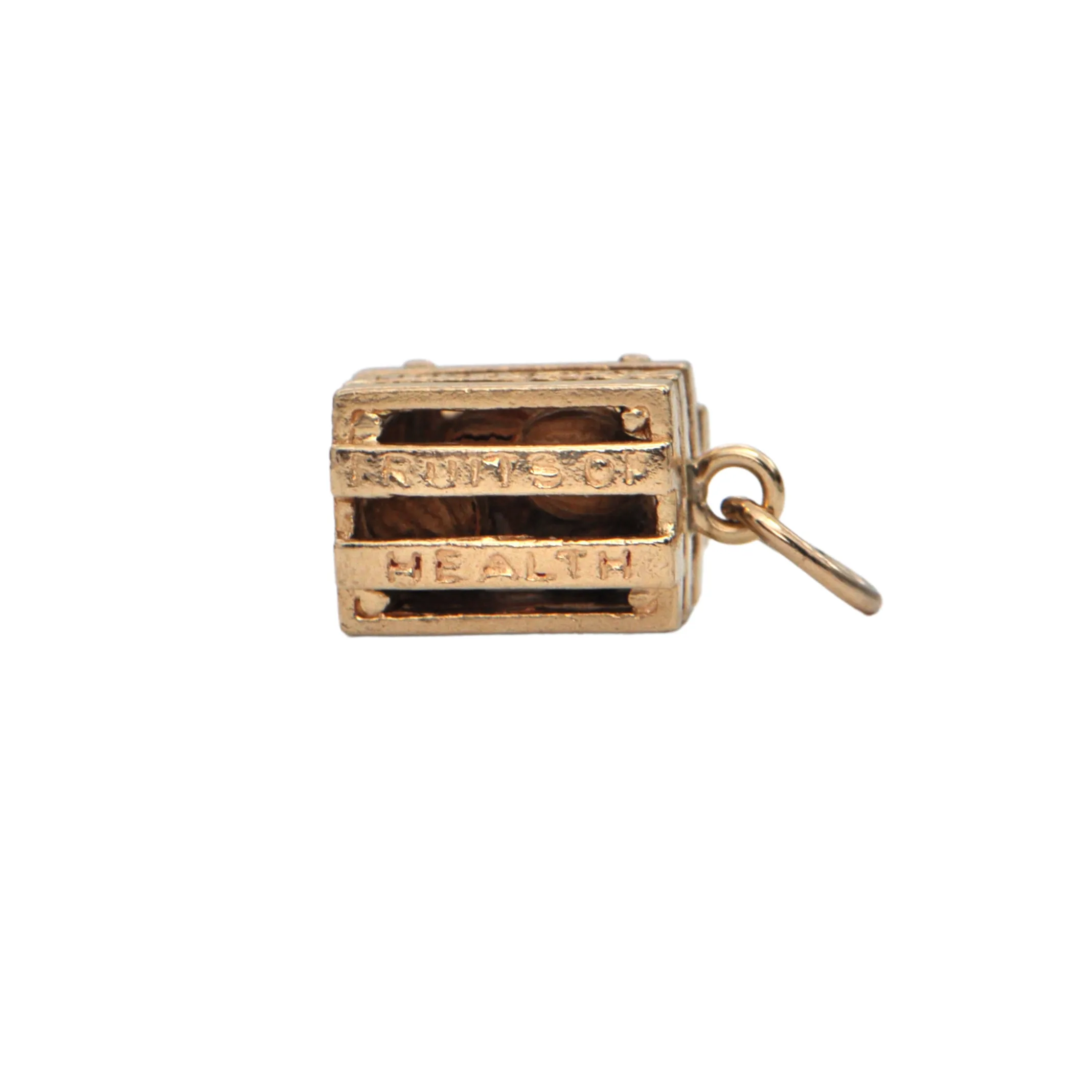 Vintage 14K Gold Crater of Orange and Grapefruit Charm