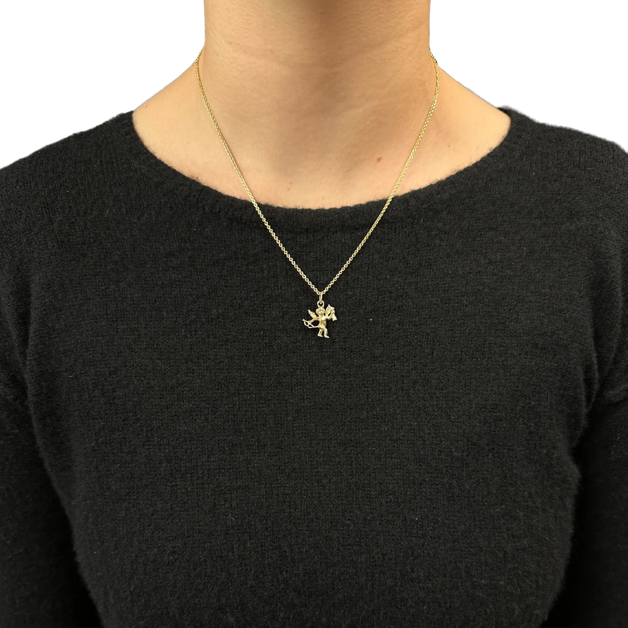 Vintage 14k Gold Cupid Charm