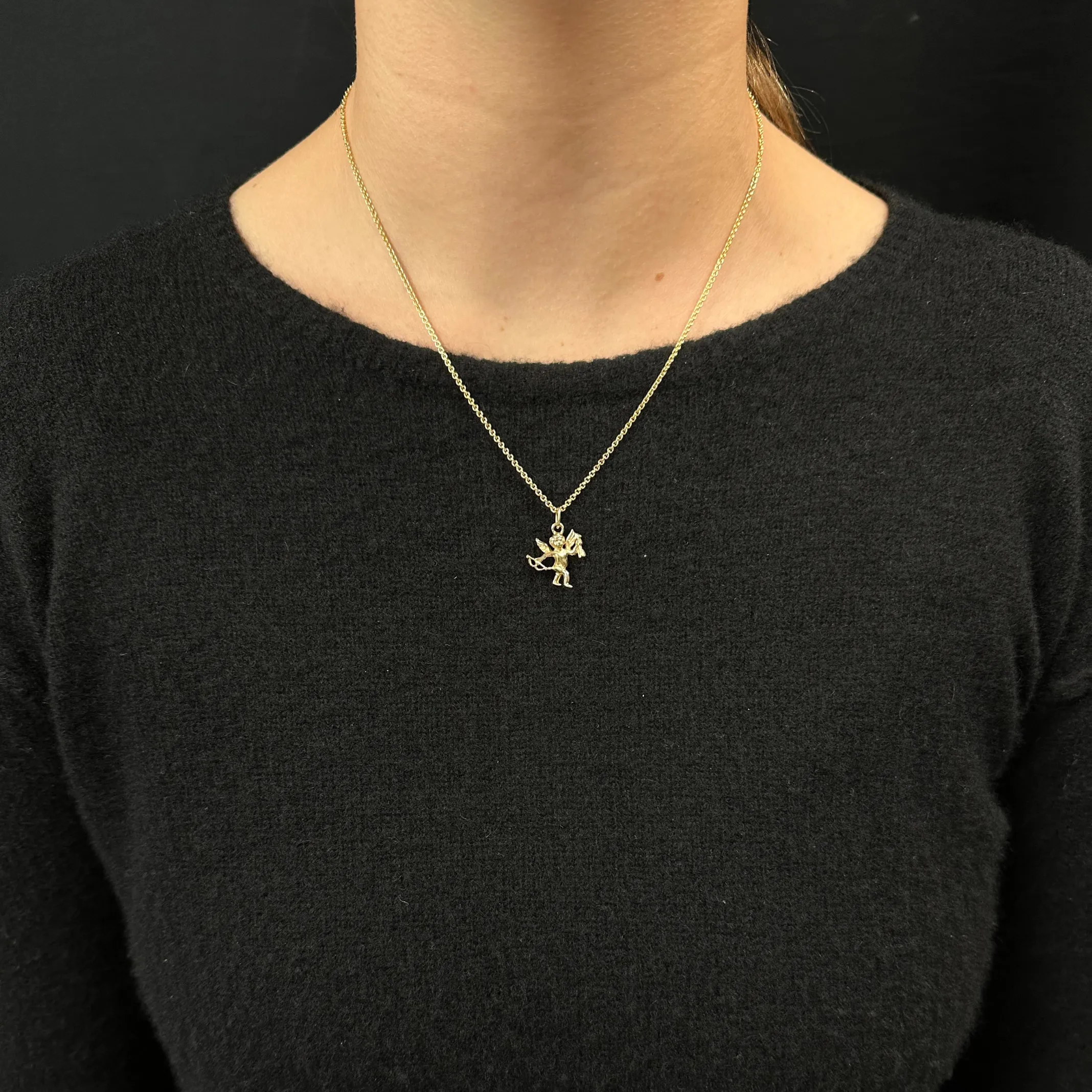 Vintage 14k Gold Cupid Charm